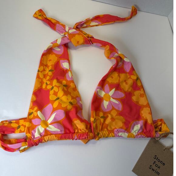 Stone Fox Swim Size XL Rico bikini Top Lei Lei Color Beach Cruise Resort - Picture 2 of 7
